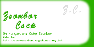 zsombor csep business card