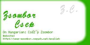 zsombor csep business card